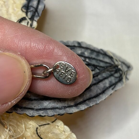 EVE REID Vintage 80s Black Gold Sequin Flower Convertible Pin & Hair Barrette - Picture 11 of 14